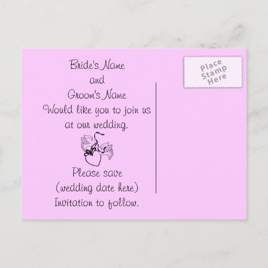 Vorlage für die Rose nach der Karte Save the Date (Rückseite)