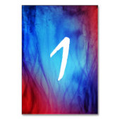 Vorlage für die rote und blaue Flame-Tischnummer Tischnummer (Vorderseite)