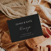 Vorlage für die RSVP-Karte für Schwarze Hochzeiten