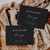 Vorlage für die RSVP-Karte für Schwarze Hochzeiten