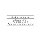 Vorlage für die Rücksendeadresse serieller Schrift Permastempel (Design)