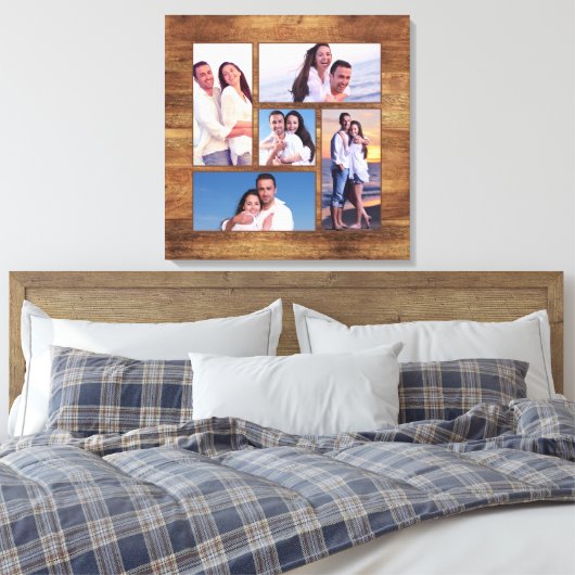 Vorlage für die Rustikale Holzkörnerkollektion Leinwanddruck (Insitu (Schlafzimmer))