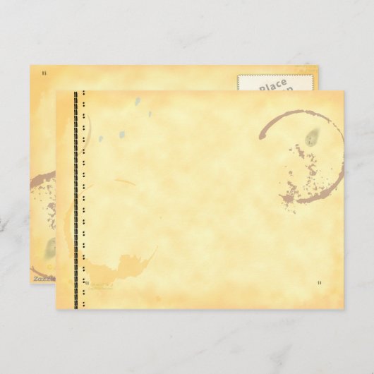 Vorlage für die Schreibmaschine Coffe-Speicherkart Postkarte (Vorne/Hinten)