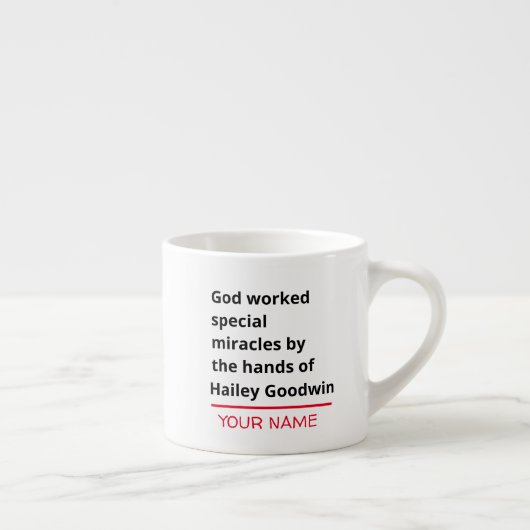 Vorlage für die Schrift mit schwarzem Text Espressotasse (Rechts)