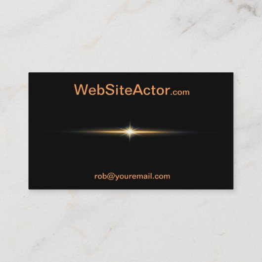 Vorlage für die schwarze Headshot-Visitenkarte Visitenkarte (Rückseite)