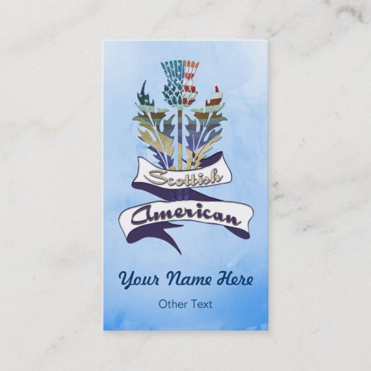 Vorlage für die Scottish American Thistle Business Visitenkarte (Vorderseite)