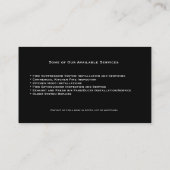 Vorlage für die Service-Business-Card Visitenkarte (Rückseite)