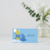 Vorlage für die Skivermietung Visitenkarte (Stehend Vorderseite)