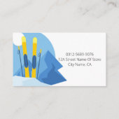 Vorlage für die Skivermietung Visitenkarte (Rückseite)