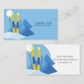 Vorlage für die Skivermietung Visitenkarte (Vorne/Hinten)