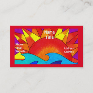 Vorlage für die Solar Summer Business Card Visitenkarte