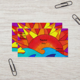 Vorlage für die Solar Summer Business Card Visitenkarte