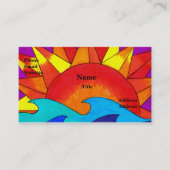 Vorlage für die Solar Summer Business Card Visitenkarte (Vorderseite)