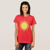Vorlage für die Sonnenansicht T-Shirt (Vorne ganz)
