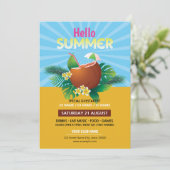 Vorlage für die Summer-Party Einladung (Stehend Vorderseite)