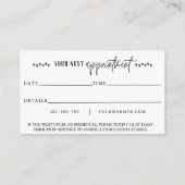 Vorlage für die Terminkarte, Modernes Design der A Visitenkarte (Rückseite)