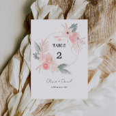 Vorlage für die Tischnummer der Wildblume, Minimal