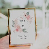 Vorlage für die Tischnummer der Wildblume, Minimal