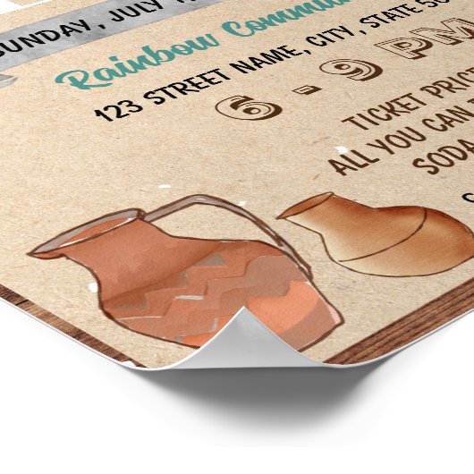 Vorlage für die Töpferklasse Poster (Ecke)