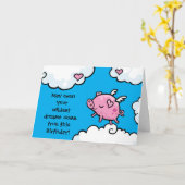 Vorlage für die Traumkarte zum Schweinen (Gelbe Blume)