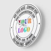 Vorlage für die unternehmensspezifische Logokombin Große Wanduhr (Winkel)