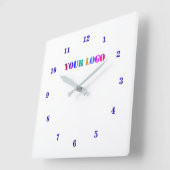 Vorlage für die unternehmensspezifische Logokombin Quadratische Wanduhr (Winkel)