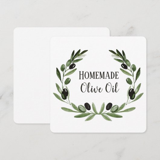 Vorlage für die Verpackung von Olivenölflaschen Pr (Vorne/Hinten)