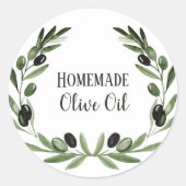 Vorlage für die Verpackung von Olivenölflaschen Pr Runder Aufkleber (Vorderseite)