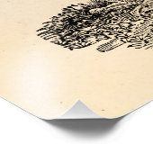 Vorlage für die Vintage Darstellung der brachliege Fotodruck (Ecke)