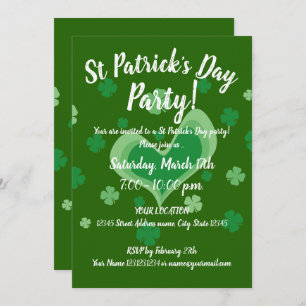 Vorlage für die Vintage St. Patrick's Day-Party Ei