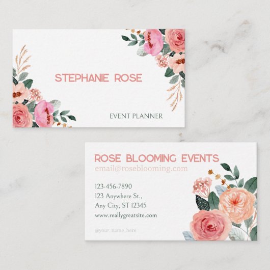 Vorlage für die Visitenkarte (Vorne/Hinten)