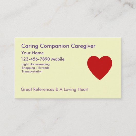 Vorlage für die Visitenkarte der medizinischen Zuh (Vorderseite)