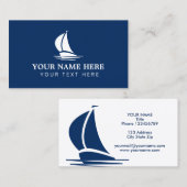 Vorlage für die Visitenkarte der Nautic Segelboote (Vorne/Hinten)