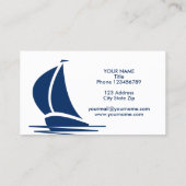 Vorlage für die Visitenkarte der Nautic Segelboote (Rückseite)
