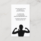 Vorlage für die Visitenkarte der Personal Fitness (Rückseite)