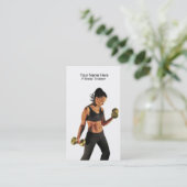Vorlage für die Visitenkarte der Personal Fitness (Stehend Vorderseite)