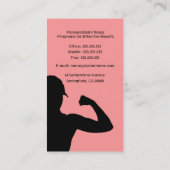 Vorlage für die Visitenkarte der Personal Fitness (Rückseite)