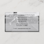 Vorlage für die Visitenkarte der Personal Fitness  (Rückseite)