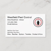 Vorlage für die Visitenkarte der Schädlingsbekämpf (Vorderseite)