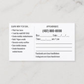 Vorlage für die Visitenkarte des Agenten (Rückseite)