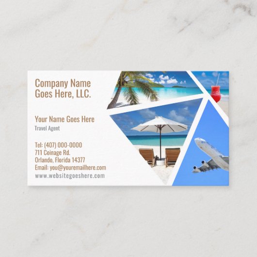 Vorlage für die Visitenkarte des Agenten (Vorderseite)