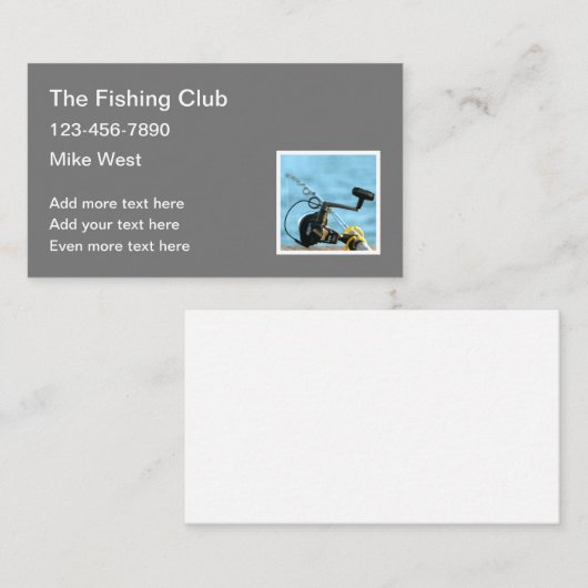 Vorlage für die Visitenkarte des Fischereithemas (Vorne/Hinten)