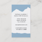 Vorlage für die Visitenkarte des Skilehrers (Rückseite)