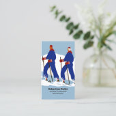 Vorlage für die Visitenkarte des Skilehrers (Stehend Vorderseite)