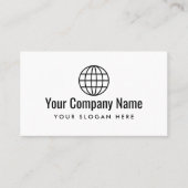 Vorlage für die Visitenkarte des World Globe Logo (Vorderseite)