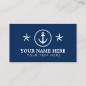 Vorlage für die Visitenkarte für den nautischen An (Vorderseite)