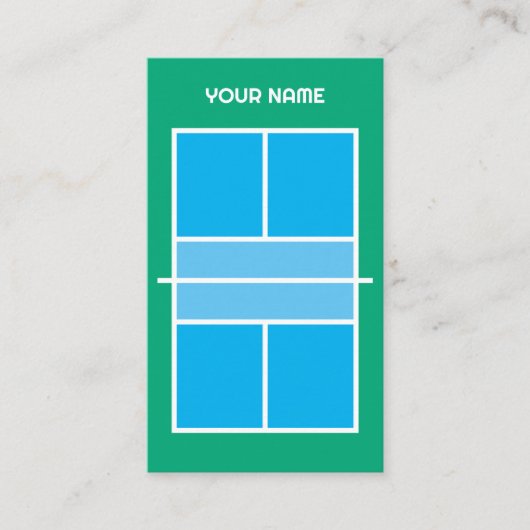 Vorlage für die Visitenkarte für den Pickleball (Vorderseite)