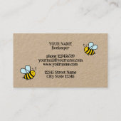 Vorlage für die Visitenkarte für Imkereien (Rückseite)