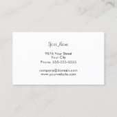 Vorlage für die Visitenkarte für Schokolade (Rückseite)