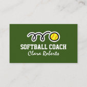 Vorlage für die Visitenkarte für Softball-Coach (Vorderseite)